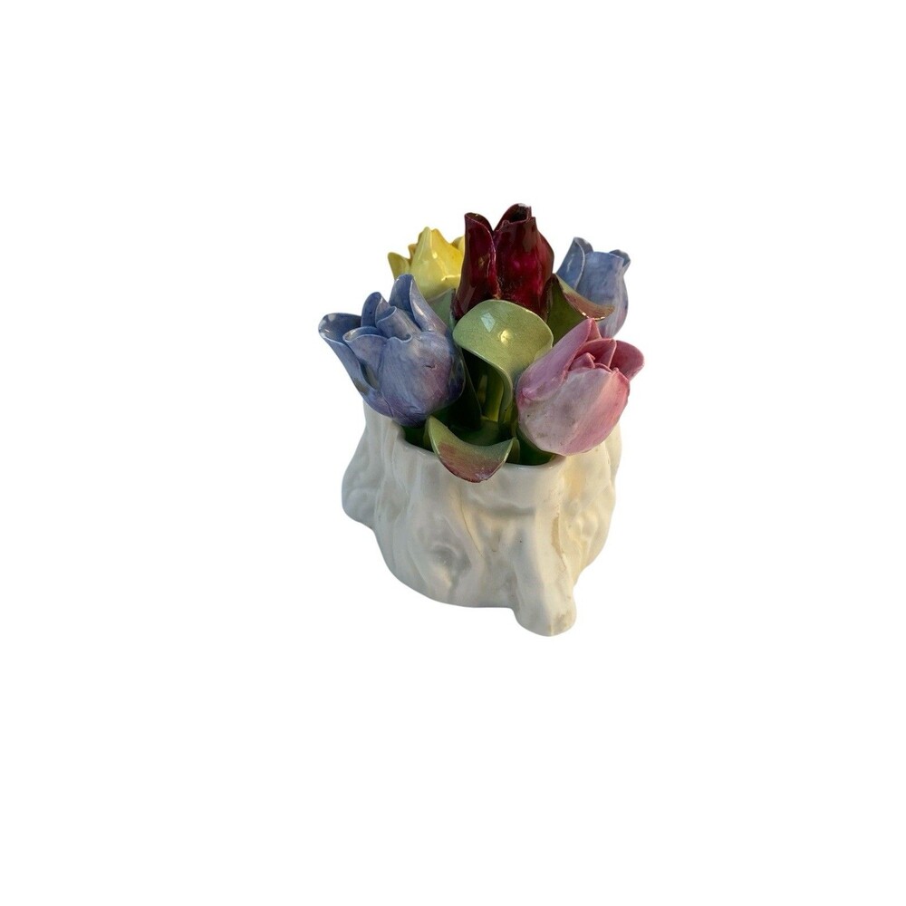 Vintage Aynsley Bone China May Tulip Figurine - Multicolor Flowers - England